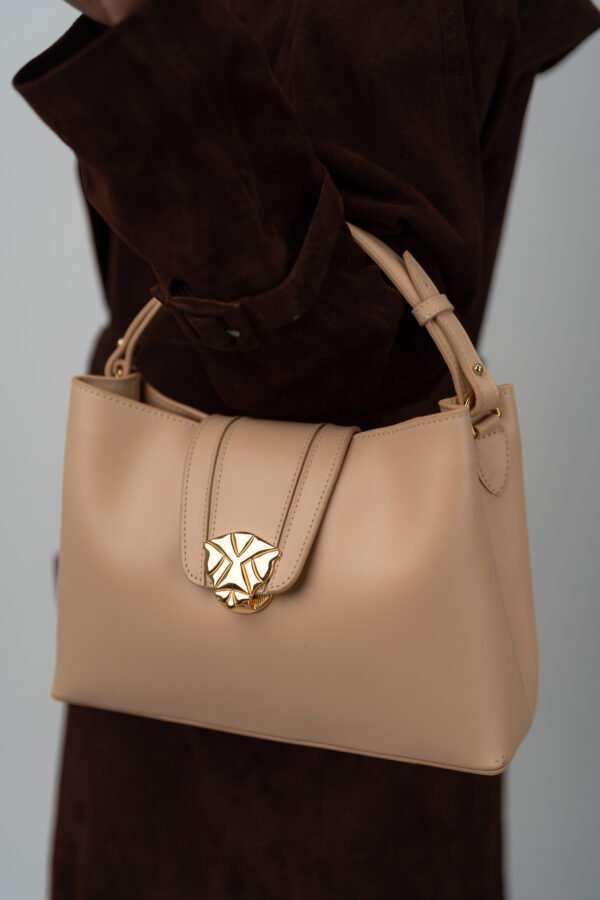 The Tanit Handbag in Beige - Image 5