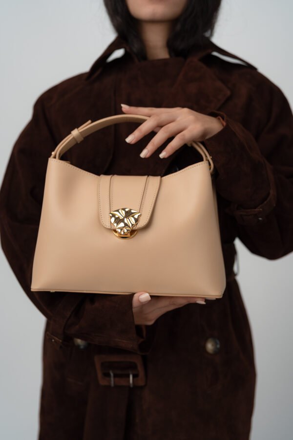 The Tanit Handbag in Beige - Image 4