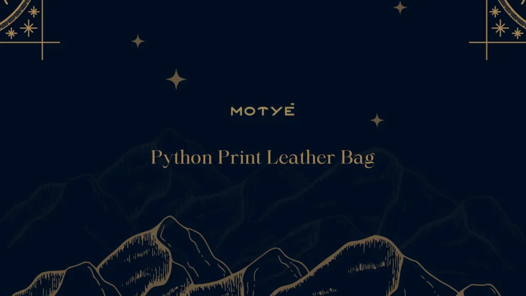 python print leather bag