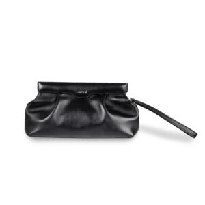 The Melia Clutch in Black